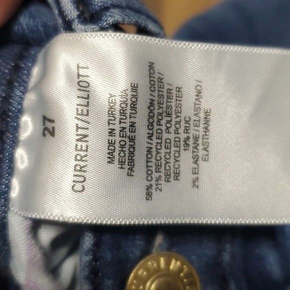 Current/elliot blue straight leg denim jeans euc - Picture 5 of 8